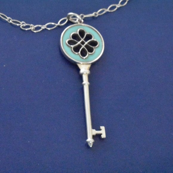 Tiffany & Co. Jewelry - SOLD  Authentic New Tiffany & Co Blue Enamel Knot Key w/ Tiffany Pouch